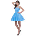 Los nuevos vestidos retros del algodón azul de los pequeños puntos de Grace Karin CL6093-8 #